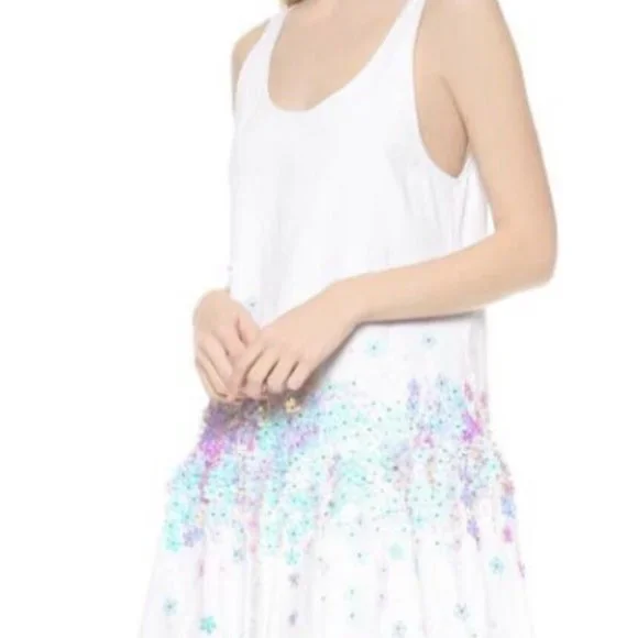 Suno White Sun Dress with Sequins - Picture 9 of 15